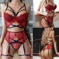 Lace Lingerie Set with Sheer Design and Bodysuit